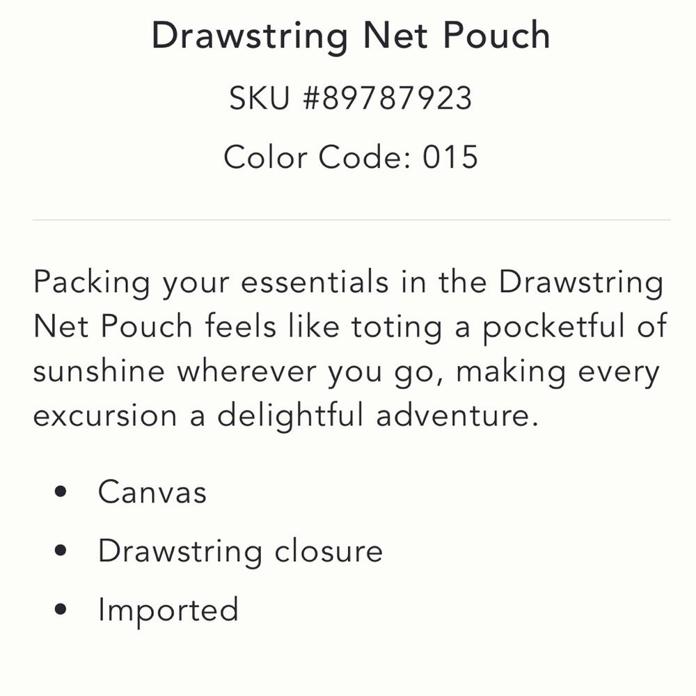 NWT Anthropologie Colorful Canvas Drawstring Bag - Picture 3 of 5